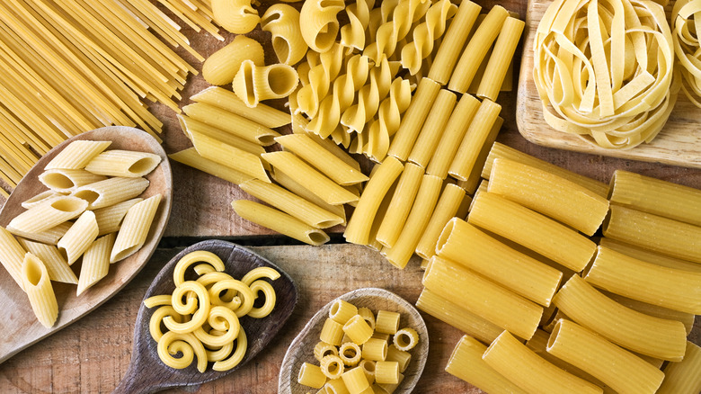 Various pasta shapes