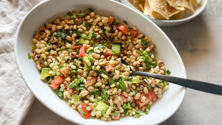 Easy Texas Caviar Recipe in bowl 