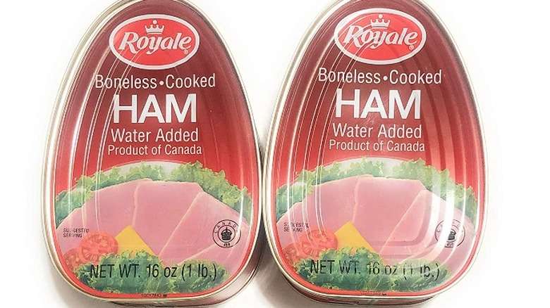 Two cans of Royale ham