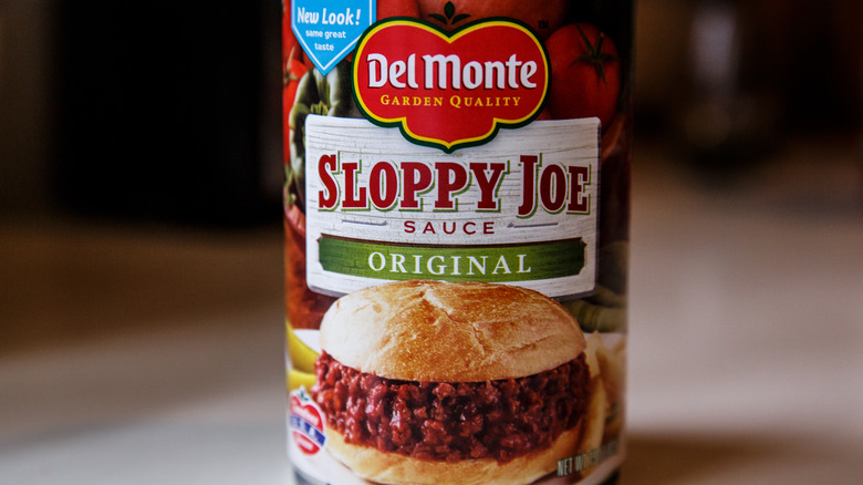 Can of Del Monte sloppy joe sauce