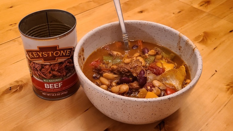 canned keystone beef in chili