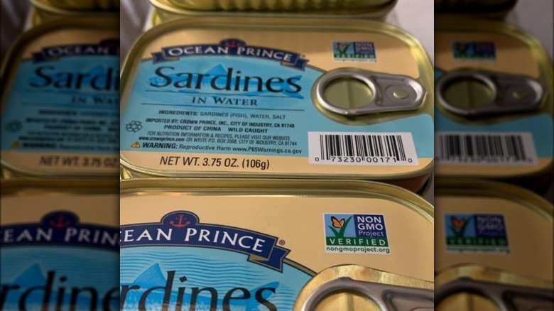 Ocean Prince sardines in water