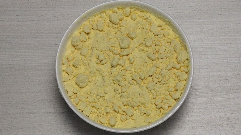 bowl of dried egg powder