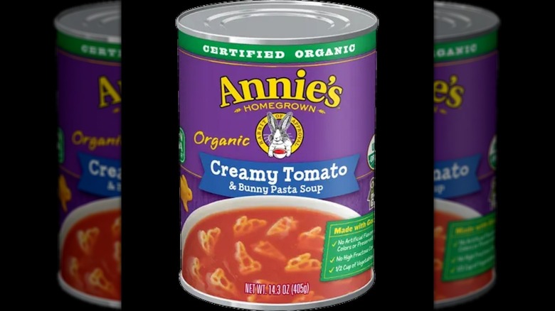 Can of Annie's Homegrown Organic Creamy Tomato soup