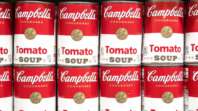 campbells tomato soup on shelf