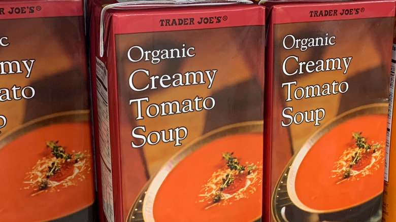 trader joes tomato soup on shelf