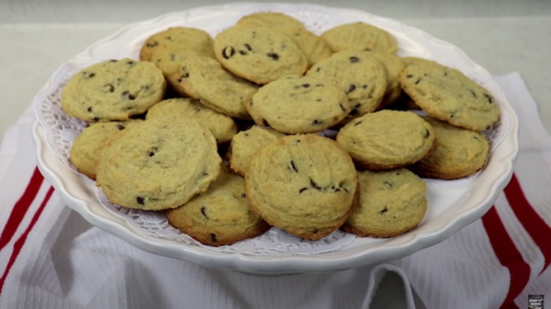 chocolate chip cookies on plate