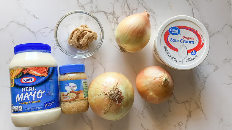 ingredients for onion dip