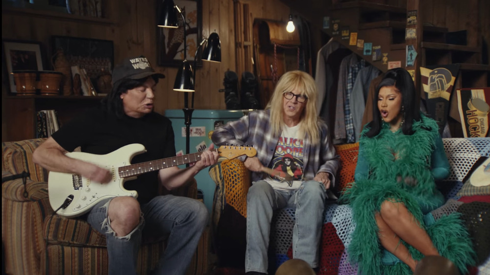 Cardi B Wayne's World Uber Eats Super Bowl ad