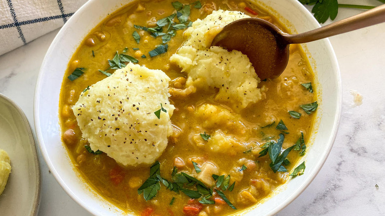 Fufu in bean stew