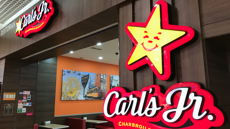 carl's jr. sign on storefront