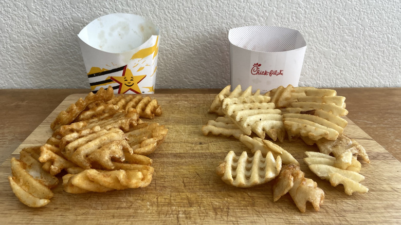 fries emptied from containers