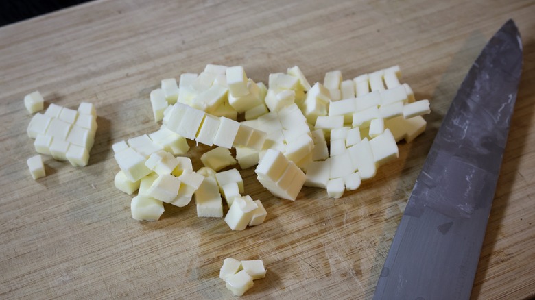 chopped butter