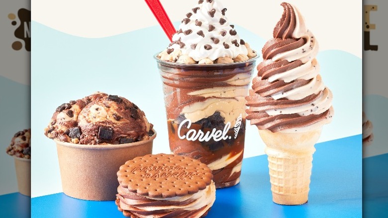 four Carvel ice cream treats