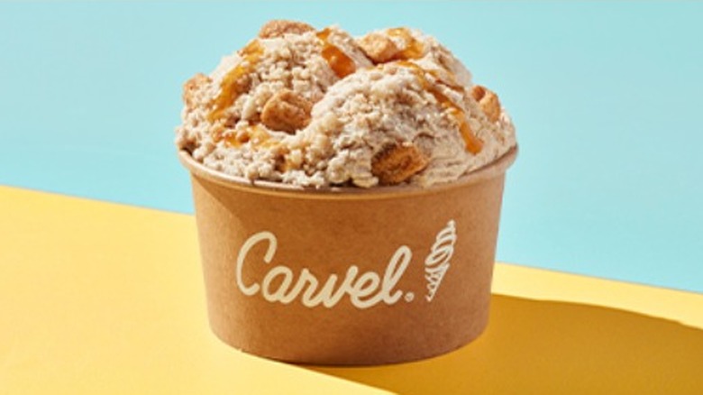 Carvel churro ice cream with mini churro pieces