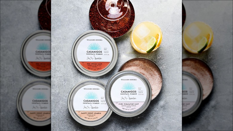 Tins of Casamigos salt rimmers