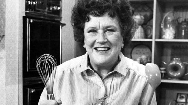 Julia Child in the kitchen