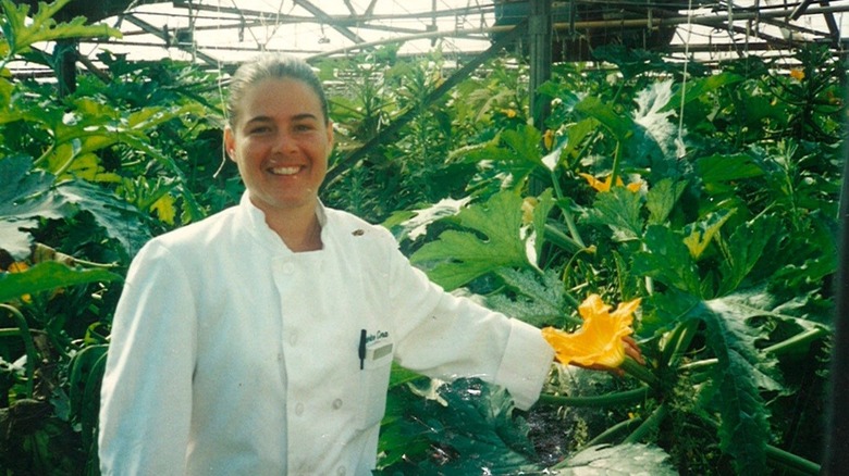 Cat Cora in the early years of her career as a chef