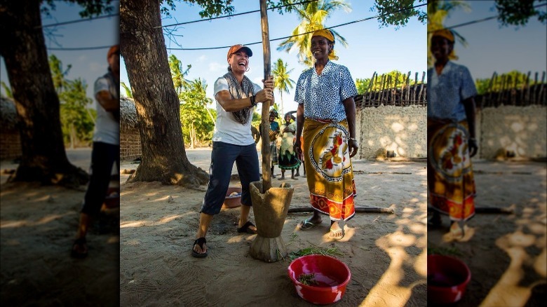 Cat Cora in Mozambique as part of Chefs for Humanity work