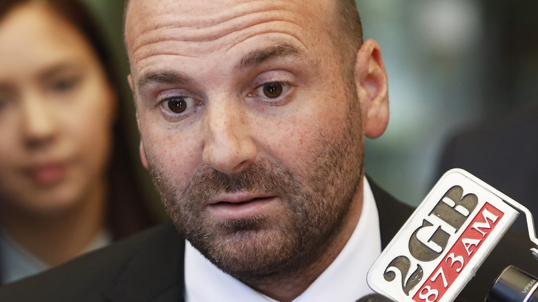 George Calombaris faces the media