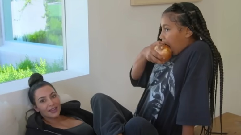 North West eating raw onion