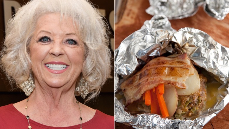 Paula Deen with campfire packs 