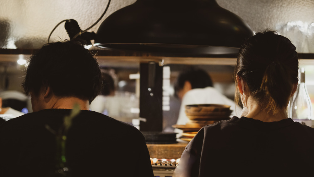 couple in a restaurant