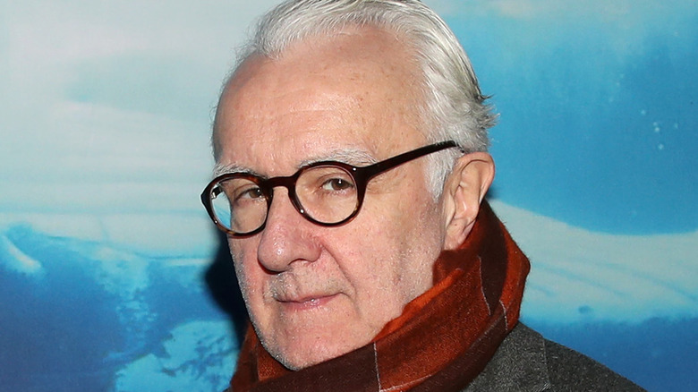 Alain Ducasse with orange scarf and glasses