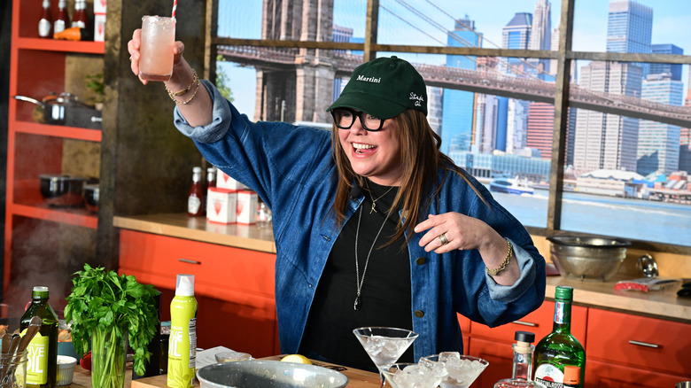 Rachael Ray holding cocktail