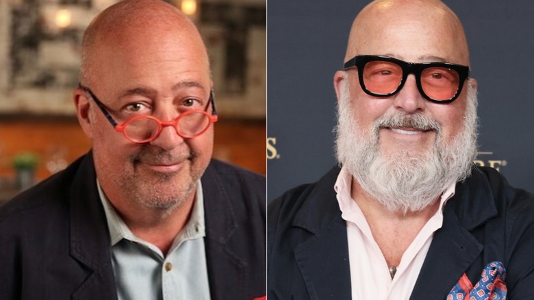 Andrew Zimmern smiling with glasses