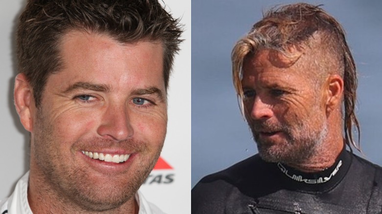 Pete Evans smiling with white background, Pete Evans with mullet