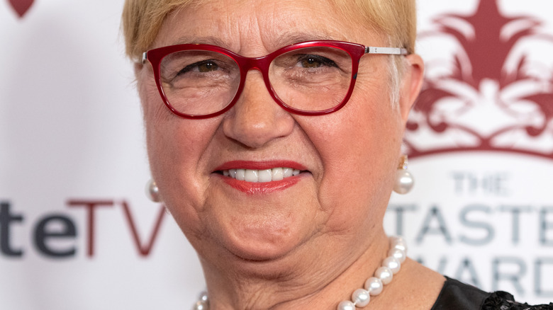 Lidia Bastianich in red glasses