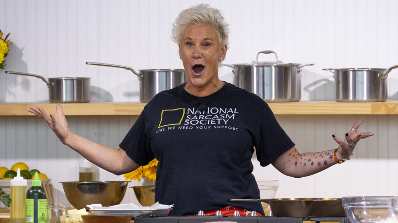 Anne Burrell in kitchen