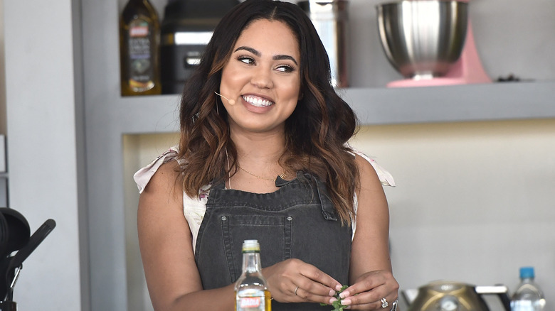 Ayesha Curry during a cooking demo