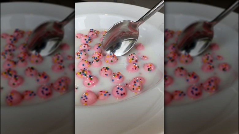 Cake pops in cereal