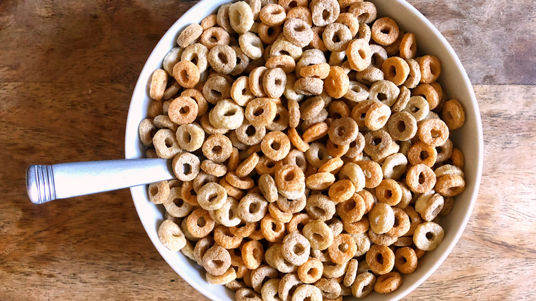 White bowl of cereal