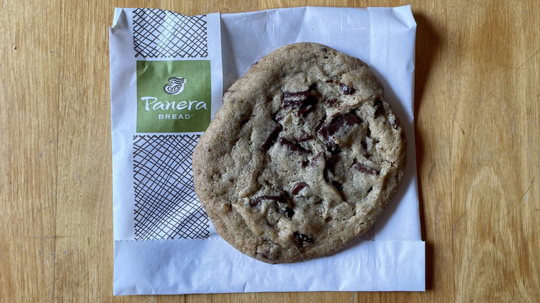 Panera cookie on bag