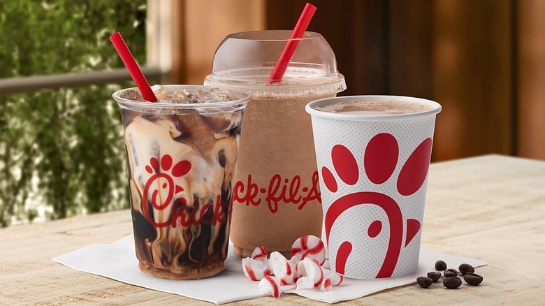 Chick-fil-A peppermint coffee drinks