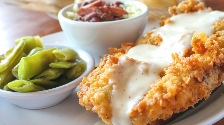 Chicken Fried Steak green beans