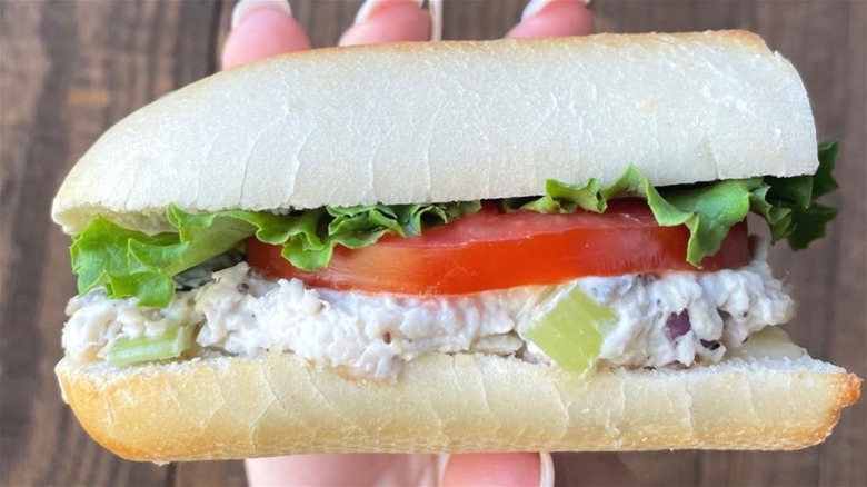 Half chicken salad sandwich