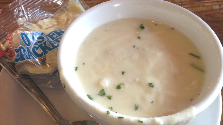 Bowl of clam chowder