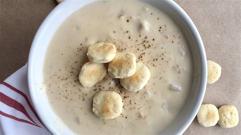 Clam chowder oyster crackers