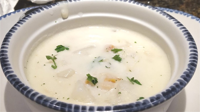 Bowl of clam chowder