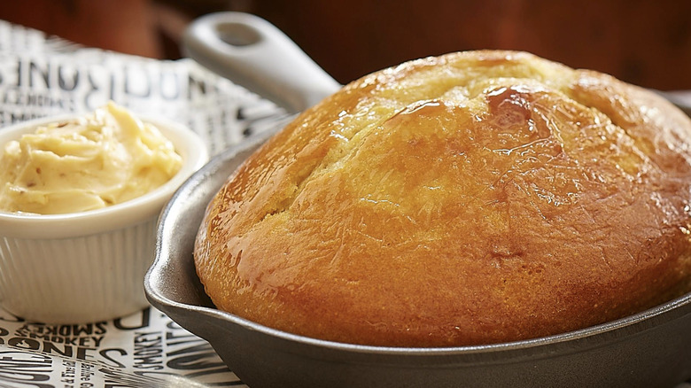 Cornbread in skillet