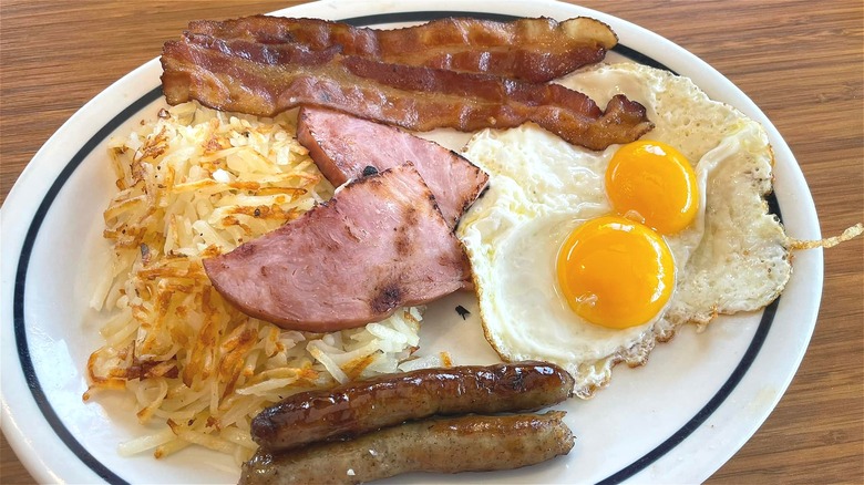 IHOP breakfast sampler with ham