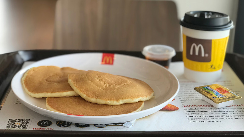 McDonald's Pancakes with coffee