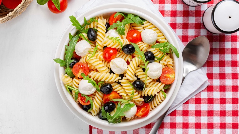 bowl of pasta salad