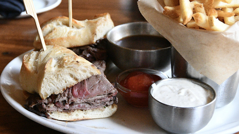 Del Frisco's shaved steak sandwich