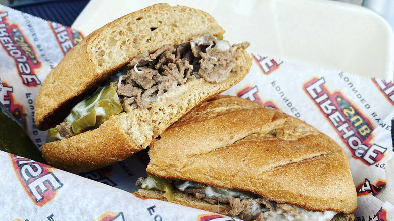 Firehouse steak & cheese sandwich