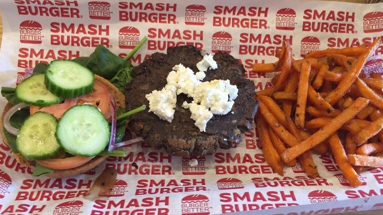 Smashburger black bean burger